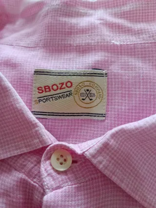 Camisa de hombre rosa y blanco