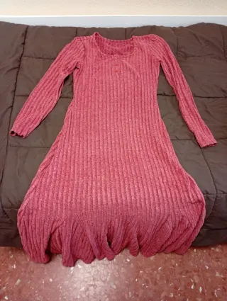 Vestido largo rosa/rojo talla L