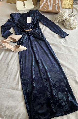 Vestido midi terciopelo fornitura