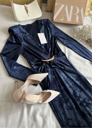 Vestido midi terciopelo fornitura