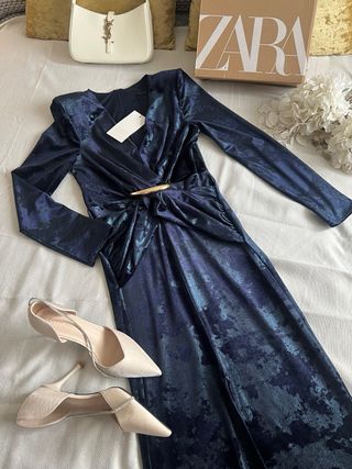 Vestido midi terciopelo fornitura