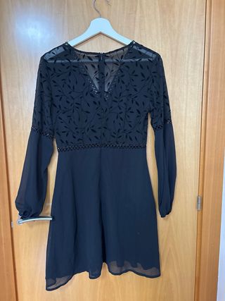 Vestido negro Shein manga larga
