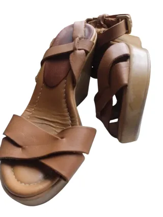 Sandalias Vogue Piel Marrón