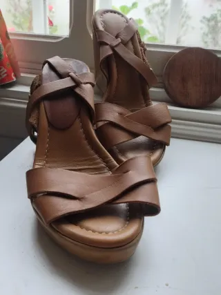 Sandalias Vogue Piel Marrón