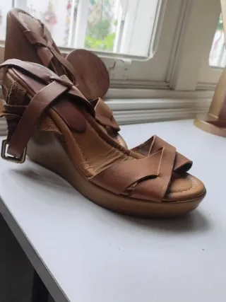 Sandalias Vogue Piel Marrón