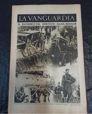 Periódico La Vanguardia 8 Dic 1936