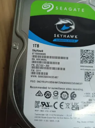 Disco Duro Seagate SkyHawk 1TB SATA 3