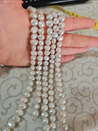 1 filo perle naturali acqua dolce barocchette