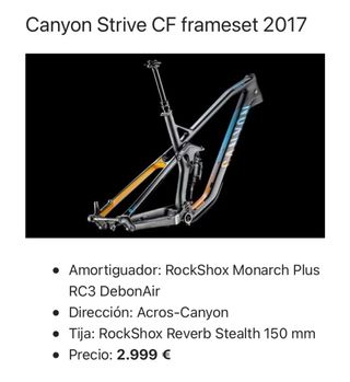 Bici da mountain bike Canyon Strive Carbon 27.5 taglia L