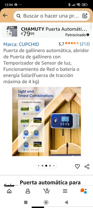 Puerta Automática Gallinero CUPCHID