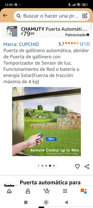 Puerta Automática Gallinero CUPCHID