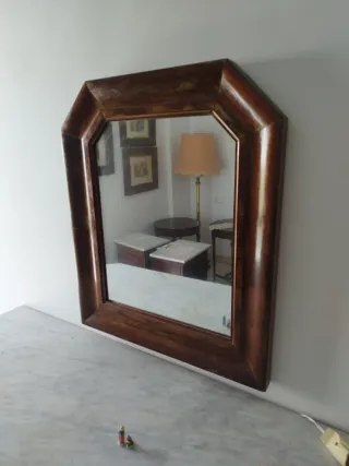 Espejo antiguo marco madera