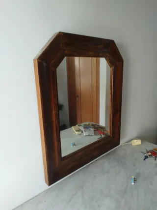 Espejo antiguo marco madera