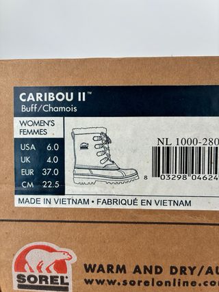 Botas de Nieve Sorel Caribou II Talla 37 Nuevas
