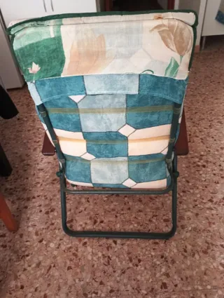 Silla plegable tela y metal