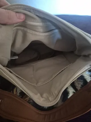 Bolso de piel con estampado de cebra