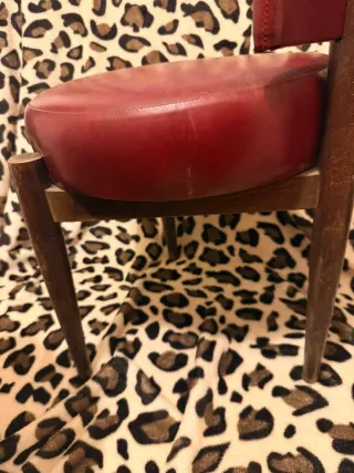 Silla Vintage Piel Roja