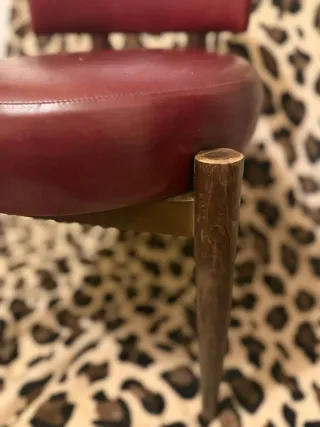 Silla Vintage Piel Roja