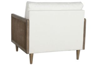 Sillón Ratan Marrón cojines blanco roto 93x86x88