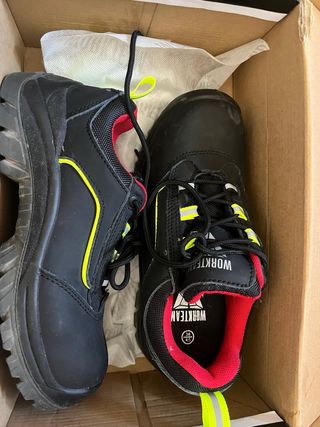 Zapatillas WORKTEAM Talla 36 Negras/Rojas