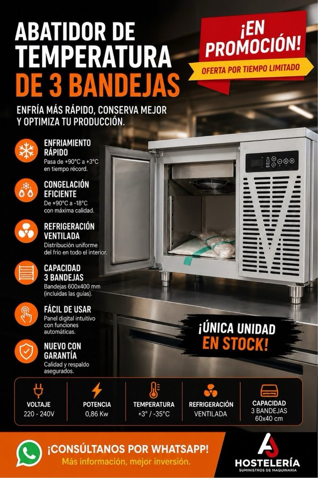 Abatidor de Temperatura 5 Bandejas