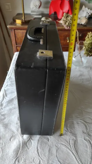 Maletín Vintage Negro Documentos