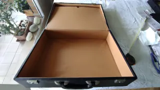 Maletín Vintage Negro Documentos