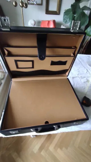 Maletín Vintage Negro Documentos