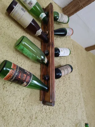 Botellero rústico madera decoración