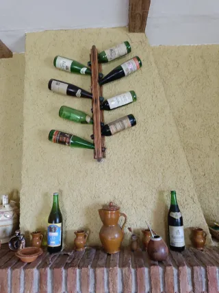 Botellero rústico madera decoración