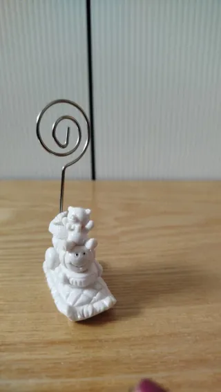 Portafoto trenino orsetto porcellana