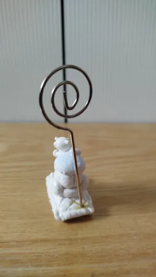 Portafoto trenino orsetto porcellana