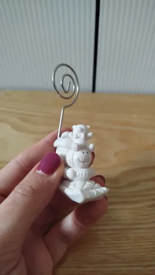 Portafoto trenino orsetto porcellana