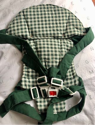 Mochila Portabebés Play Cuadros Verde