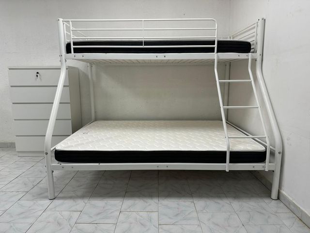 Litera Matrimonial Metálica Blanca-Gris-Negro