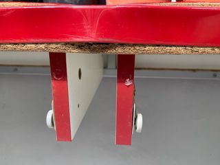Escritorio Ikea Besta Burs Rojo Brillante