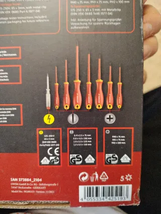 Set Destornilladores Parkside VDE 8 piezas