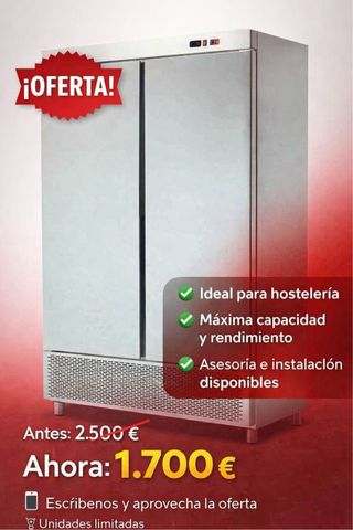 Armario Congelador Inox 2 Puertas