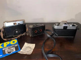 Lote 3 Cámaras Fotográficas Vintage EXPO y Yashica