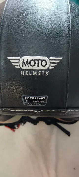 Casco Moto Negro con Visera talla S