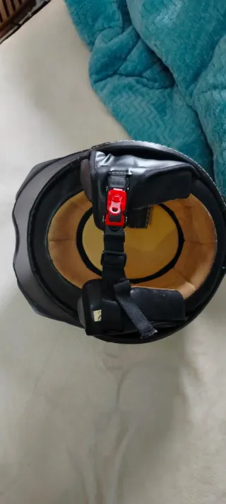 Casco Moto Negro con Visera talla S