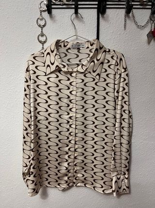 Camisa Mango Estilo Groovy Retro