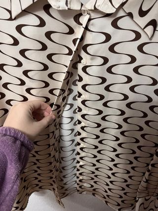 Camisa Mango Estilo Groovy Retro