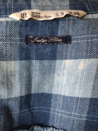 Camisa cuadros Lefties algodón Talla S