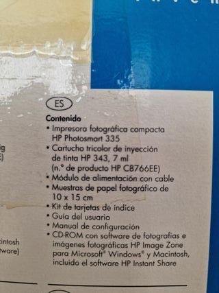 Impresora Fotos HP Photosmart 335 Portátil
