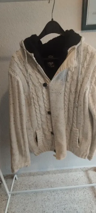 Chaqueta lana hombre forro borrego