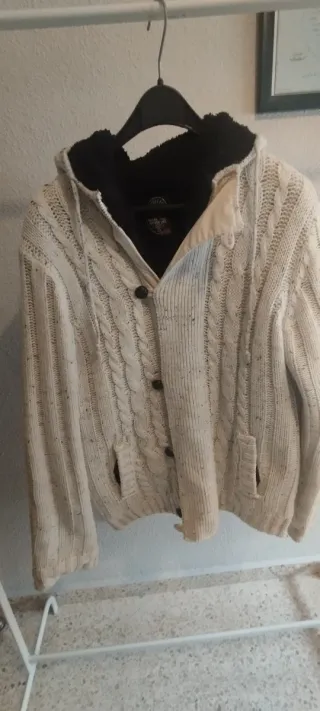 Chaqueta lana hombre forro borrego