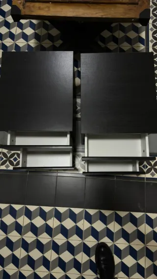 Cajonera (2 cajones) IKEA KULLEN 35x49 negro-marró