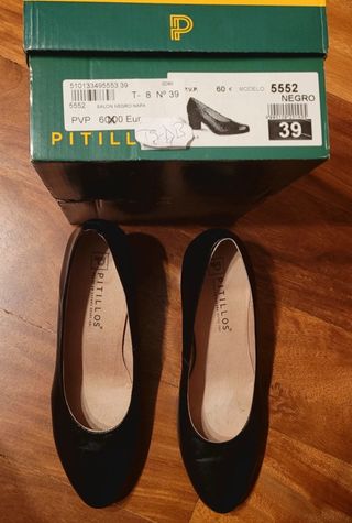 Zapatos Pitillos Negros Talla 39