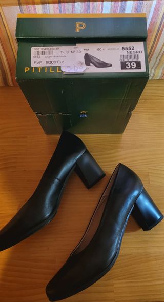 Zapatos Pitillos Negros Talla 39